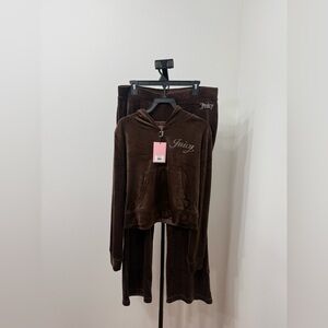 Juicy Couture Chocolate Velour Tracksuit Set